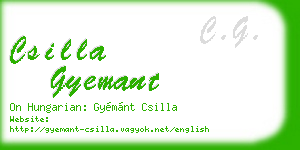 csilla gyemant business card