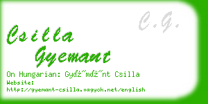 csilla gyemant business card